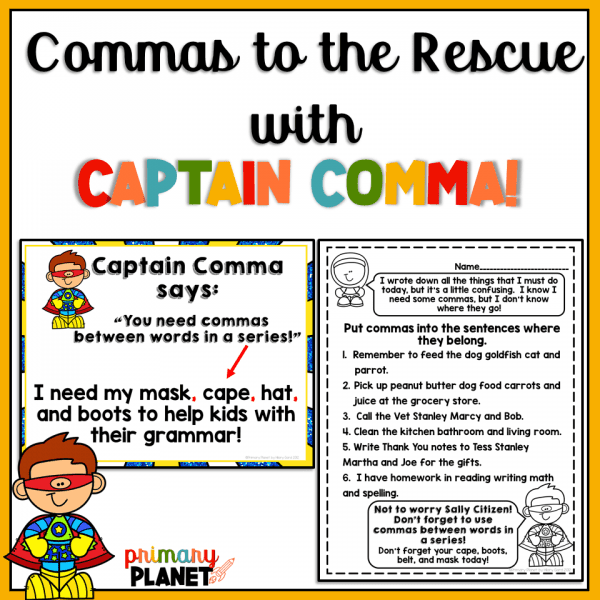 FUN Comma Use Comma Activities Comma Use Posters and Worksheets