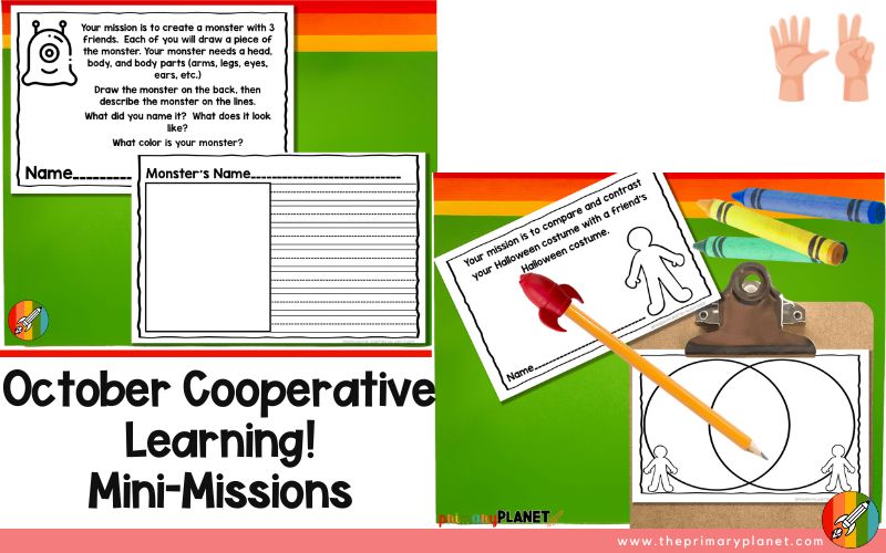 October activities October mini-missions cooperative learning activities SEL