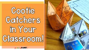 Cootie Catcher Instructions and ways to use cootie catchers in your classroom with an image of cootie catchers