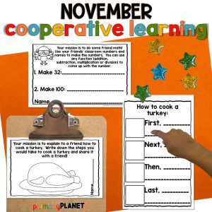 Fun November Activities for Building Classroom Community - Learning Missions - Cover - Image of learning missions.