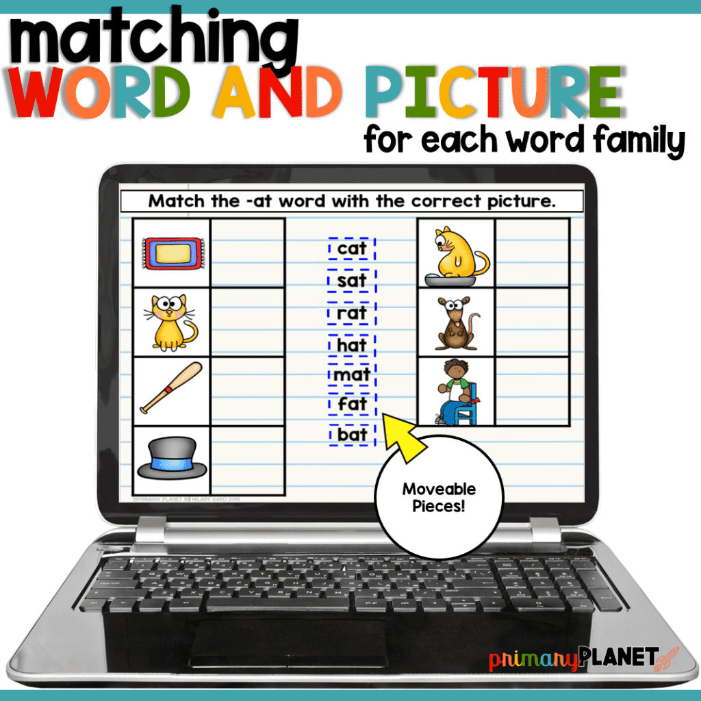 Digital Word Sorts - Mixed Short Vowel Families for Word Work - Primary ...