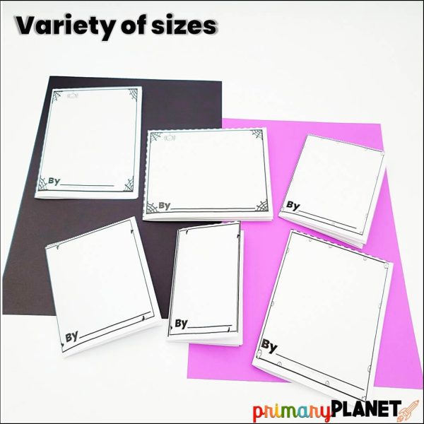 Image of Fall Printable Blank Mini-Book Templates. Text: Variety of sizes!