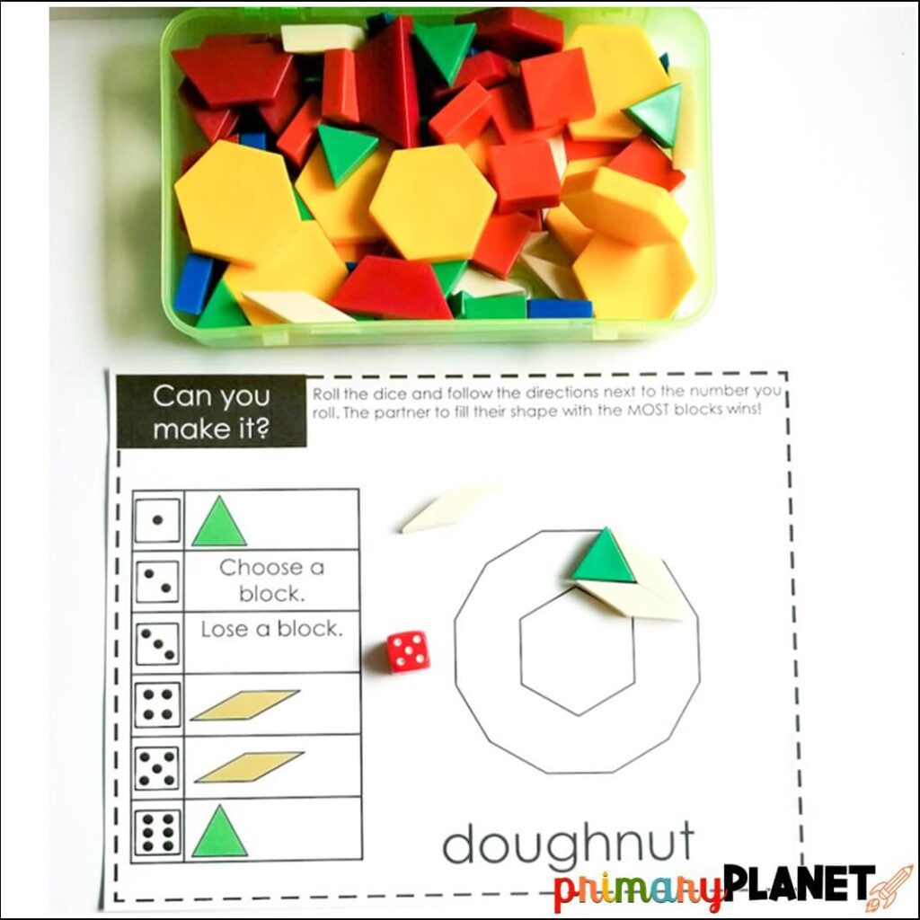 Dessert Pattern Block Pictures - Fun Food Pattern Block Mats - Math ...