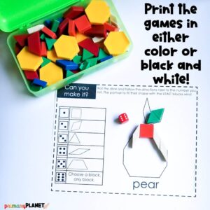 Pattern Block Patterns Mats - Fruit Pattern Block Pictures - Math Games ...
