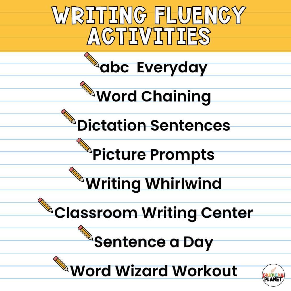 7 + 1 Fun Activities to Easily Improve Student Writing Fluency ...