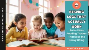 Image of students reading together. Reading Logs that Actually work. An In-Class Reading Tracker That Does the Heavy Lifting