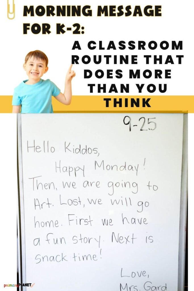 Morning Message for K-2: A Classroom Routine and Procedure That Does More Than You Think