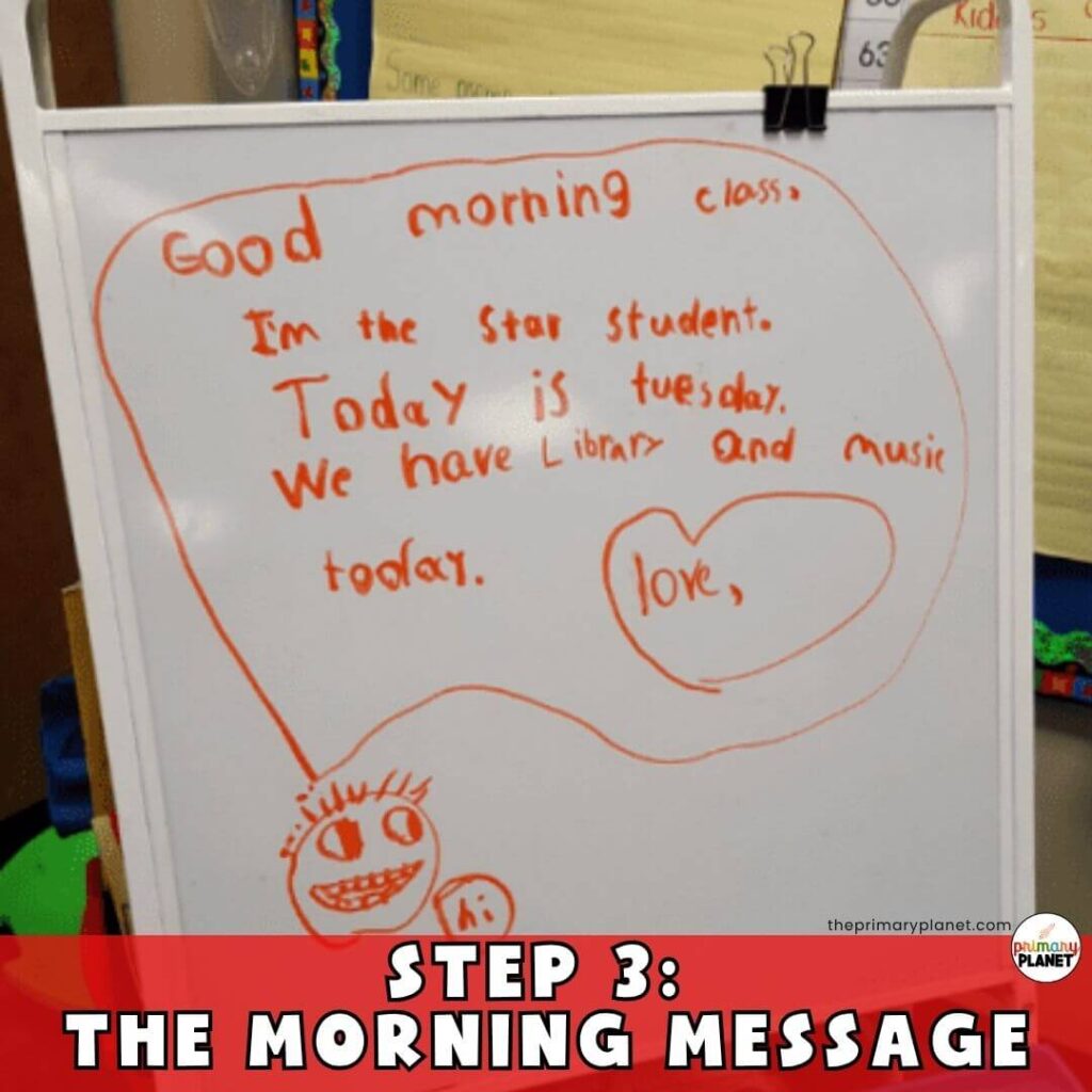 Morning Meeting Routine Step 2: Morning Message